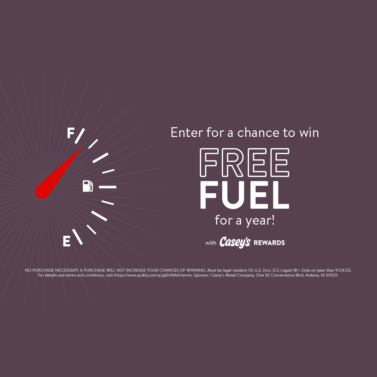 Casey's General Store Win Casey's Fuel for a YEAR!